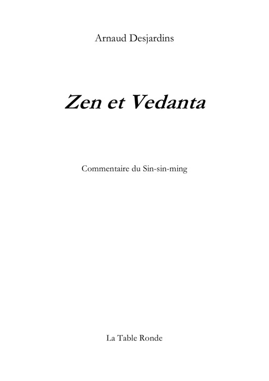 Zen et Vedenta