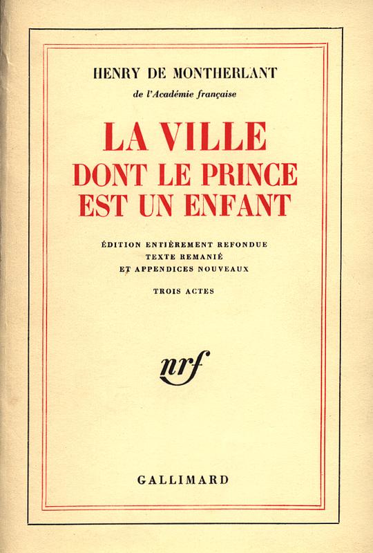 La Ville dont le Prince est un Enfant