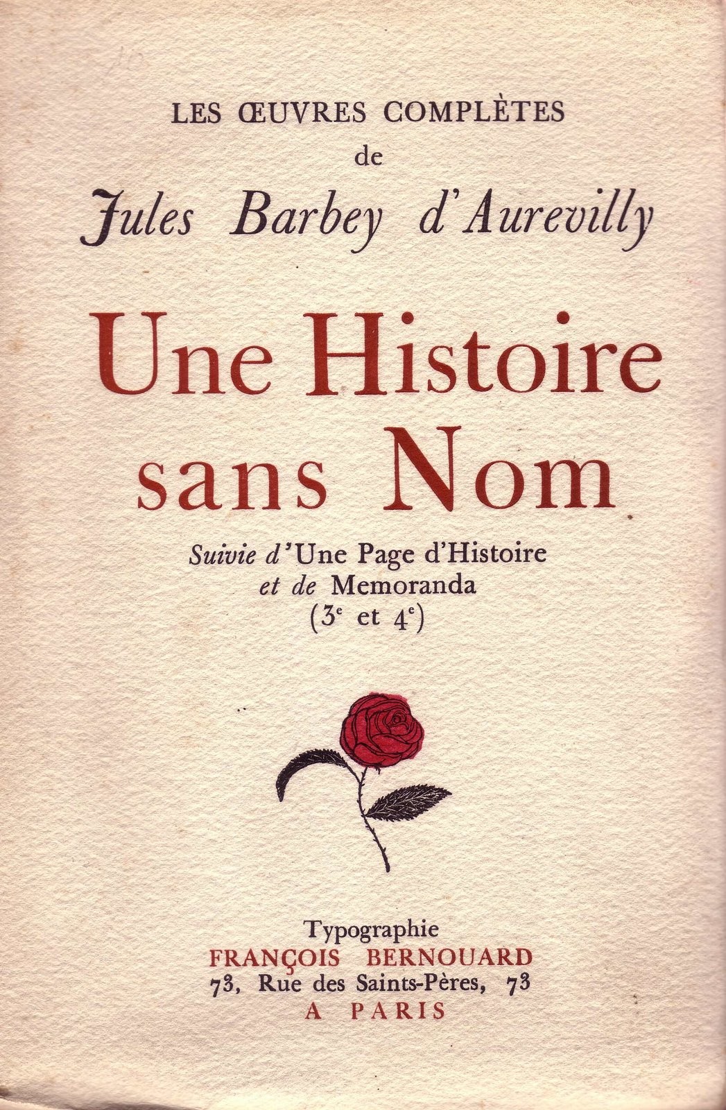 Une Histoire Sans Nom